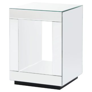 An Image of Capri Cube Lamp Table - Mirrored