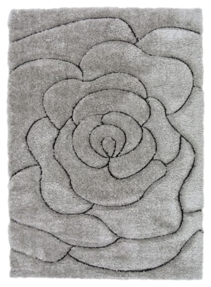 An Image of Fresno Rose Rug - 120x170cm - Grey