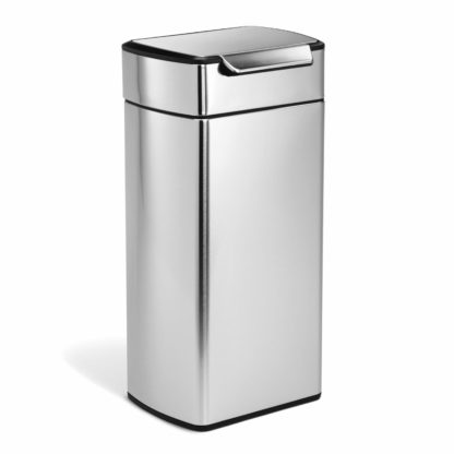 An Image of Simplehuman 30 Litre Touch Bar Stainless Steel Bin