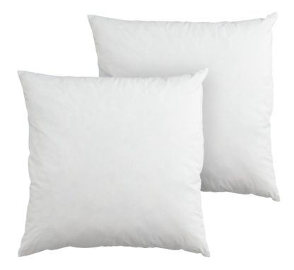 An Image of Argos Home Feather 50x50cm Cushion Pads - 2 Pack