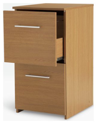 An Image of Argos Home 2 Drawer Filing Cabinet - Oak Effect