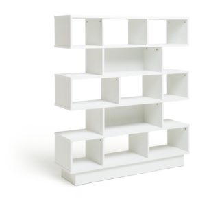 An Image of Habitat Cubes 5 Tier Wide Bookcase - White