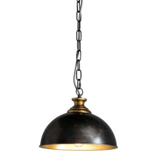 An Image of Dome Pendant Black and Gold