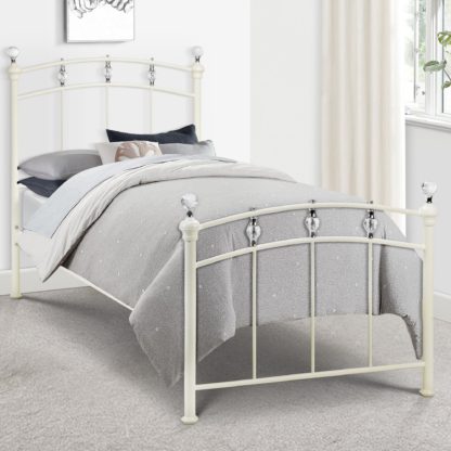 011aebfd82bed9d0c004c0c2d914b90e9344e386f1055afc1e8d127d13043f5c.jpg An Image of Sophie Crystal Bedstead White