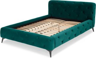 An Image of Sloan King Size Bed, Seafoam Blue Velvet