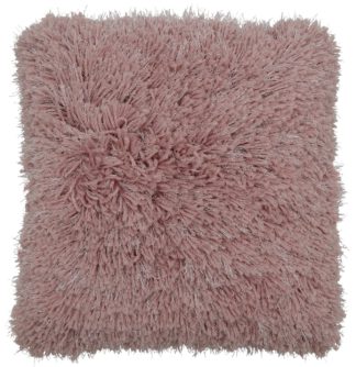 An Image of Argos Home Eyelash Luxe Cushion - Blush Pink