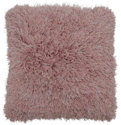 An Image of Argos Home Eyelash Luxe Cushion - Blush Pink