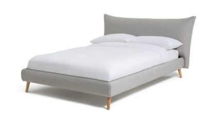 An Image of Habitat Marshmallow Kingsize Bed Frame - Grey