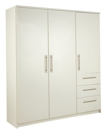 An Image of Argos Home Normandy 3 Dr 3 Drw Extra Large Wardrobe - White