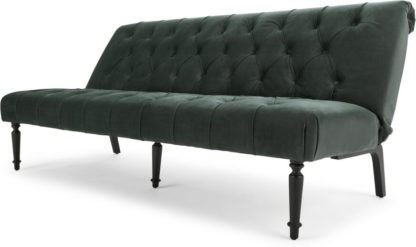 An Image of Slipper Sofa Bed, Midnight Grey Velvet