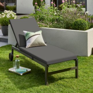 An Image of Titchwell Grey Lounger Dark Grey