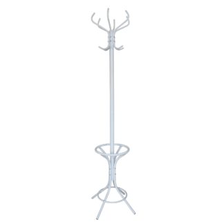 An Image of White Painted Steel Hat and Coat Stand White