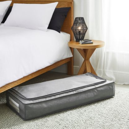 0bb678347158fb71b7f49104960bfc940498ec6a604ade2f60352fb88177a1d4.jpg An Image of Underbed Grey Storage Bag Grey