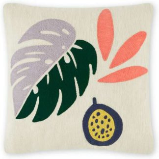 An Image of Orenji Embroidered Cushion, 45 x 45cm, Multi
