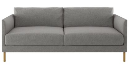 An Image of Habitat Hyde 3 Seater Fabric Sofa - Grey