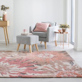 An Image of Soft Floral Rug Soft Floral Terracotta