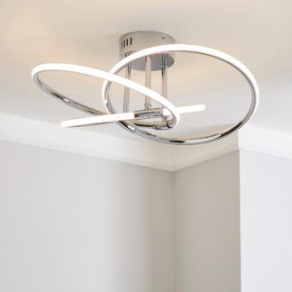 An Image of Rhona LED Flush Ceiling Fitting Chrome