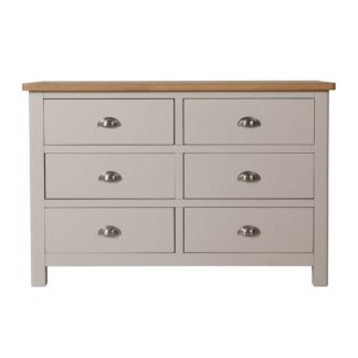 An Image of Reese 6 Drawer Chest Grey and Brown