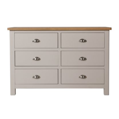 An Image of Reese 6 Drawer Chest Grey and Brown