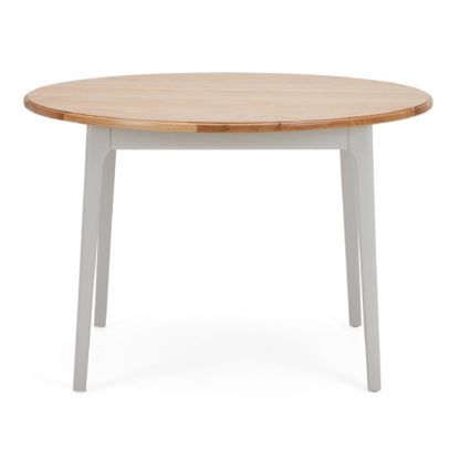 11a5cbbe82a318db3cf925f8f51fd0638e9d88700b7dda2872868ee5c2f2ce83.jpg An Image of Freya Round Dining Table Grey and Brown