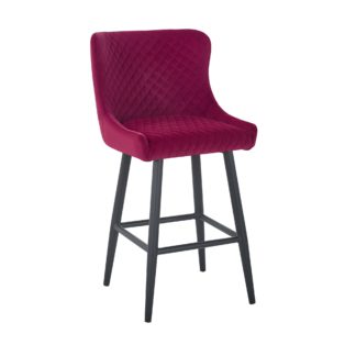 An Image of Montreal Bar Stool Merlot Velvet Merlot