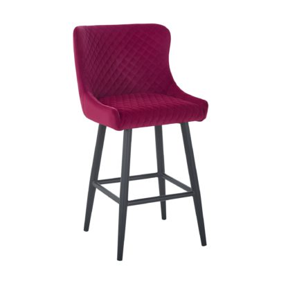 11a621d2d2e68cfdcd23bb43268cbfeb9e7ef2a84dd172a12f8576b7e5baeb52.jpg An Image of Montreal Bar Stool Merlot Velvet Merlot