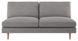An Image of Habitat Teo 2 Seater Fabric Sofa - Grey