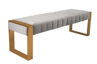 An Image of Judd Bench Brass - Dove Grey
