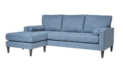 An Image of Habitat Hudson Reversible Corner Fabric Sofa - Linnet