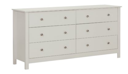 An Image of Habitat Osaka 3+3 Drawer Chest - Soft Grey