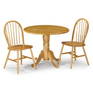 An Image of Dundee Dining Table with 2 Windsor Chairs Honey