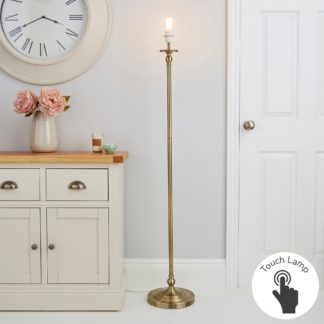 An Image of Irene Touch Dimmable Antique Brass Floor Lamp Base Brass