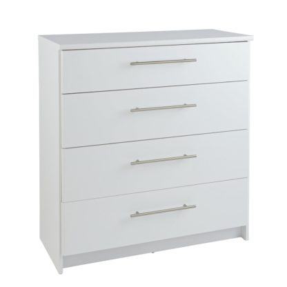 An Image of Argos Home Normandy Grey Extra Large 4 Drawer Chest