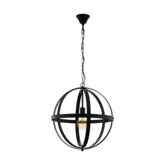 An Image of Eglo Barnaby Pendant Light - Black