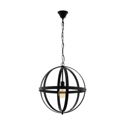 An Image of Eglo Barnaby Pendant Light - Black