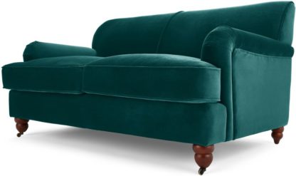 An Image of Orson 2 Seat Sofa, Seafoam Blue Velvet