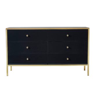 An Image of Fenwick 6 Drawer Chest Black