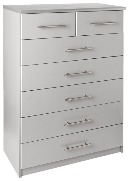 An Image of Argos Home Normandy 5+2 Drawer Chest - Grey