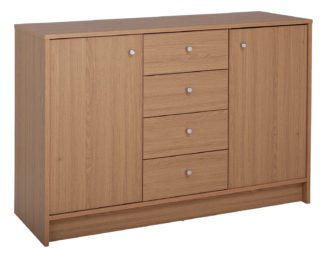 An Image of Habitat Malibu 2 Door 4 Drawer Sideboard - Oak Effect