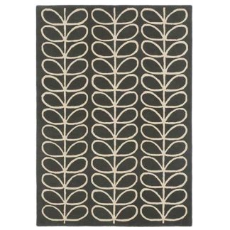 An Image of Orla Kiely Linear Slate Rug