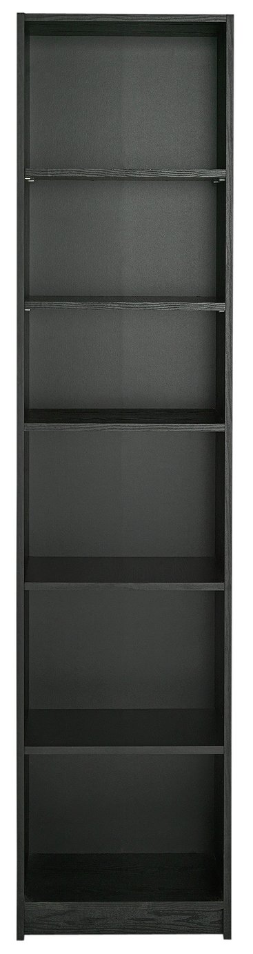 An Image of Habitat Maine 5 Shelf Half Width Bookcase - White