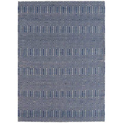An Image of Sloan Cotton and Wool Rug Blue