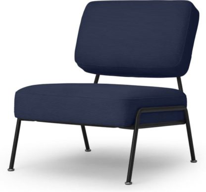 An Image of Knox Accent Armchair, Navy Corduroy Velvet