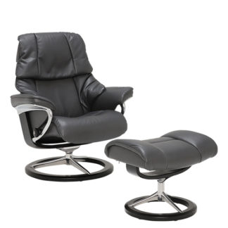 An Image of Stressless Reno Signature Chair Stool Choice of Leather