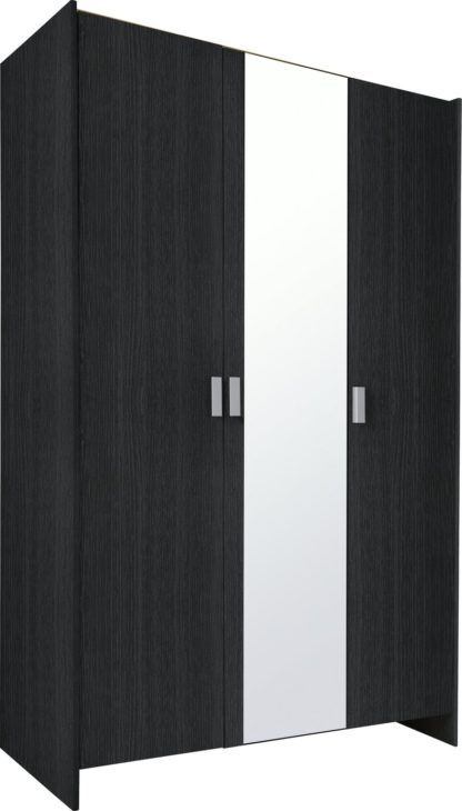 An Image of Argos Home Capella 3 Door Mirrored Wardrobe - White
