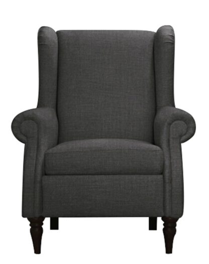 An Image of Argos Home Argyll Fabric High Back Chair - Charcoal