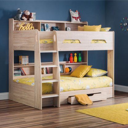 20072c9824d01702c45d32b5456b056a73d95ad0ad7b7e7b6d82c73fe225050d.jpg An Image of Orion Single Oak Bunk Bed White