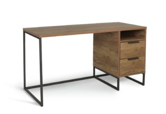 An Image of Habitat Nomad 2 Drawer Desk - Oak Effect