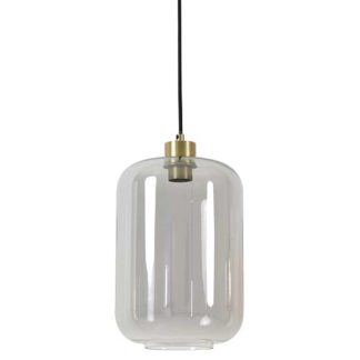 An Image of Tall Smoked Glass Pendant Light