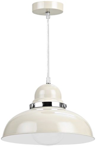 An Image of Vermont Light Clay and Chrome Pendant Light.